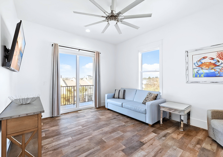 3rd floor living area is perfect for a late-night movie!