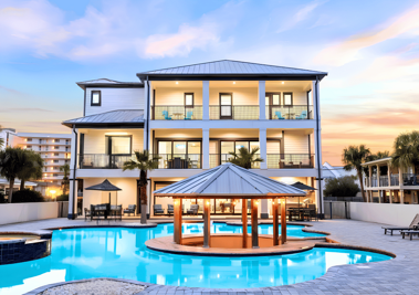 Welcome to Atlantis - One roof, room for 24 — 9 bedrooms that keep extended families and wedding guests together.