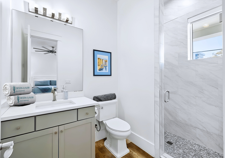 Private Bathroom #1 has a walk-in shower for Bedroom #1.