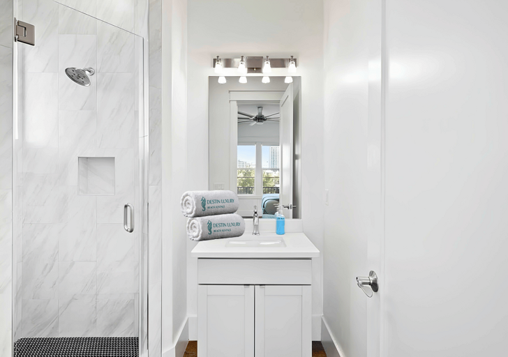 Private Bathroom #3 has a walk-in shower for Bedroom #3.