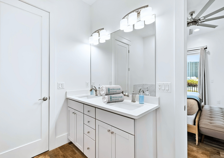 Private Bathroom #5 has a double vanity for Bedroom #5.