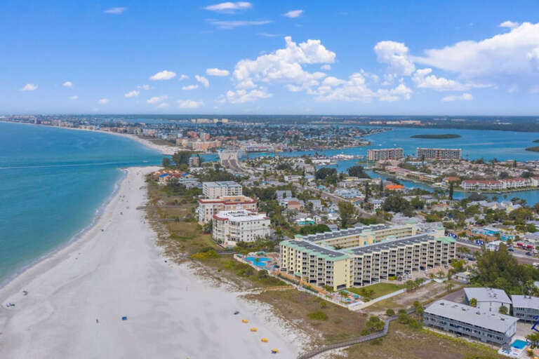 Arial of Sunset Villa and TI 4