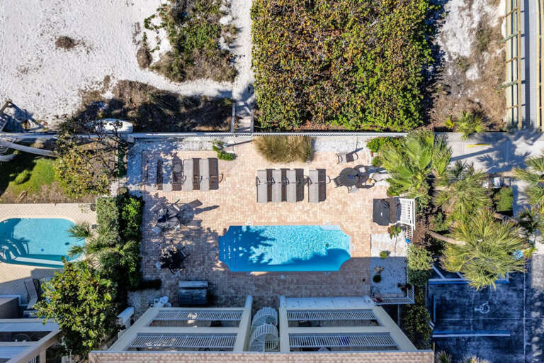 Overhead view of pool Overhead view of pool