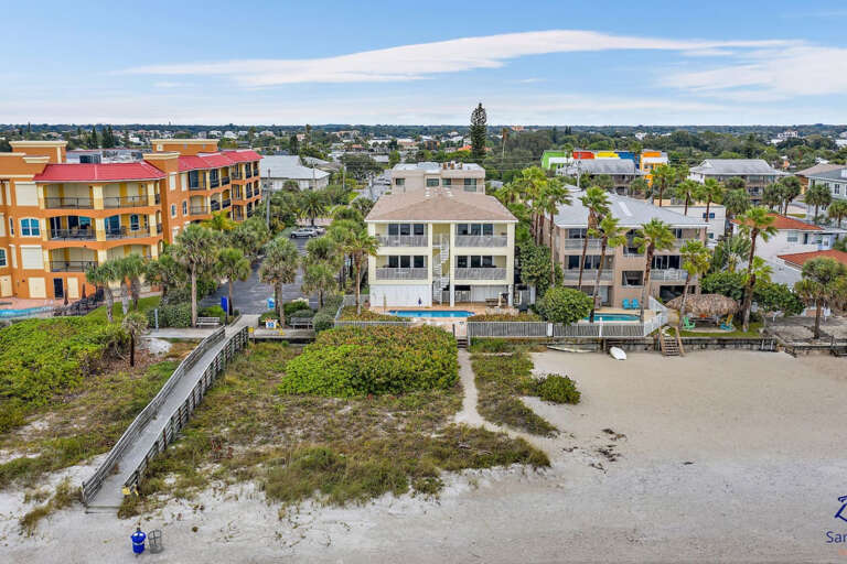 Aerial of Sea Side from the Beach