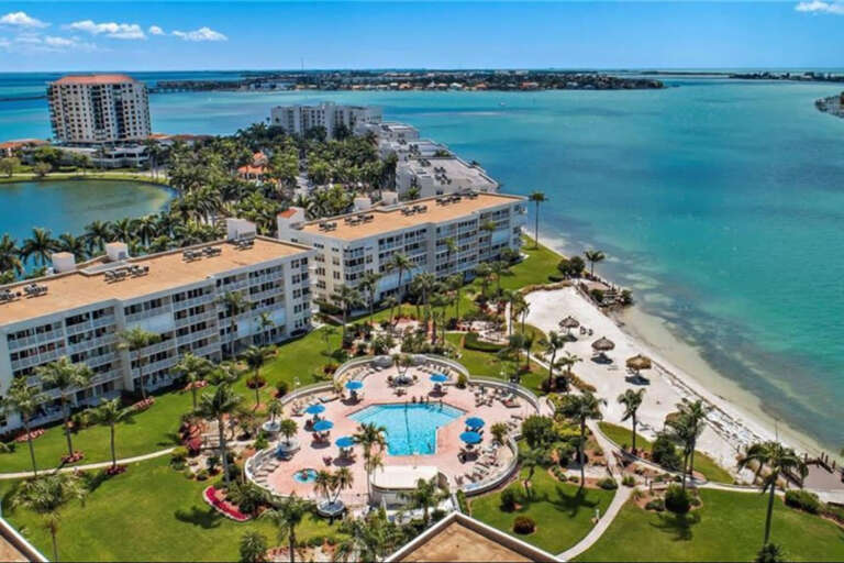 Aerial of Bahia Vista with Pool Area