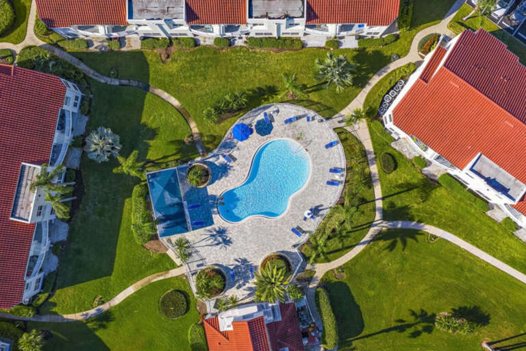 Aerial of Vista Verde Pool Area