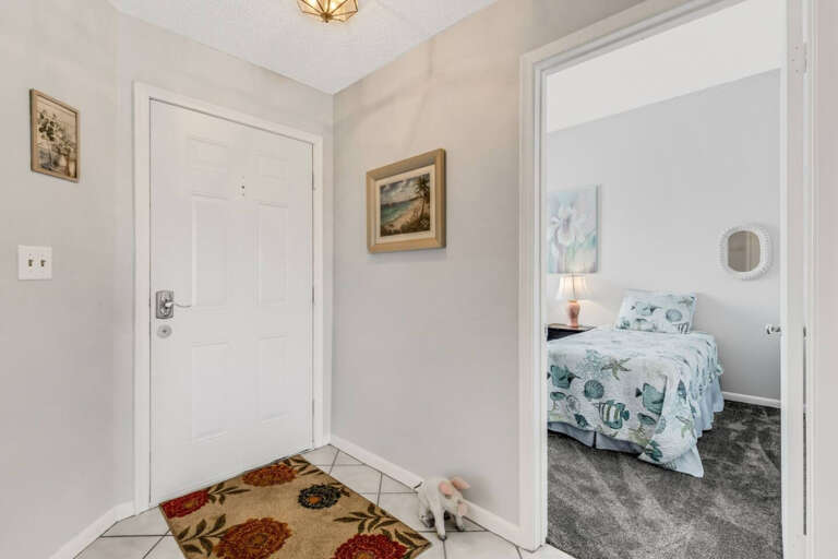 Entry to unit and Guest Bedroom