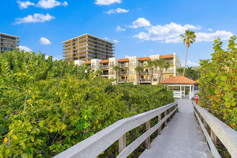 Boardwalk the goes around the whole property
