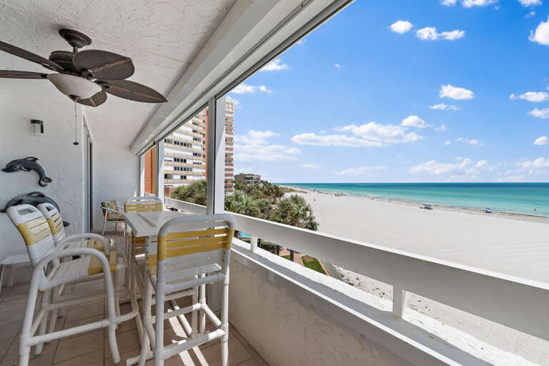 Balcony View of Gulf with Seating Balcony View of Gulf with Seating