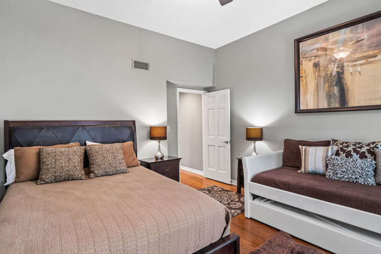 2nd Guest Room with Queen and 2 Twin Sized Beds