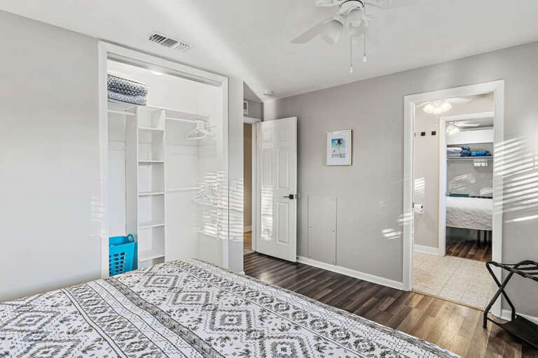 Bedroom #3 of 4 connects to the remodeled Jack & Jill bath and has space for all of your belongings Bedroom #3 of 4 connects to the remodeled Jack & Jill bath and has space for all of your belongings