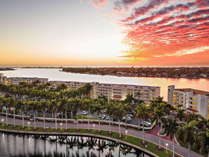 Aerial View of Bahia Vista at Sunset