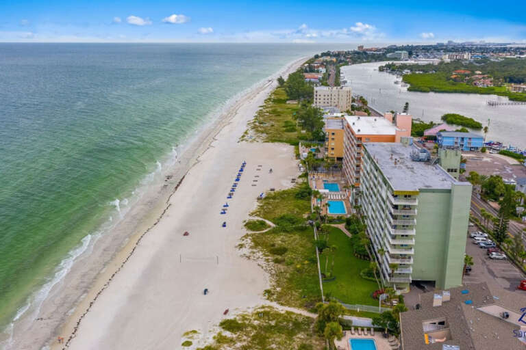 Aerial of Sand Castle and Indian Shores