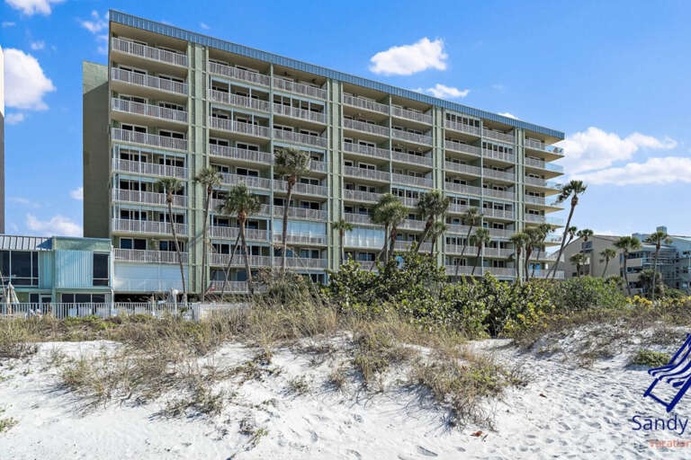 Exterior of Sand Castle from Beach
