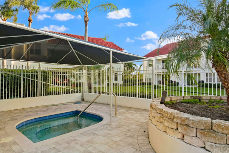 Shaded Hot tub Shaded Hot tub