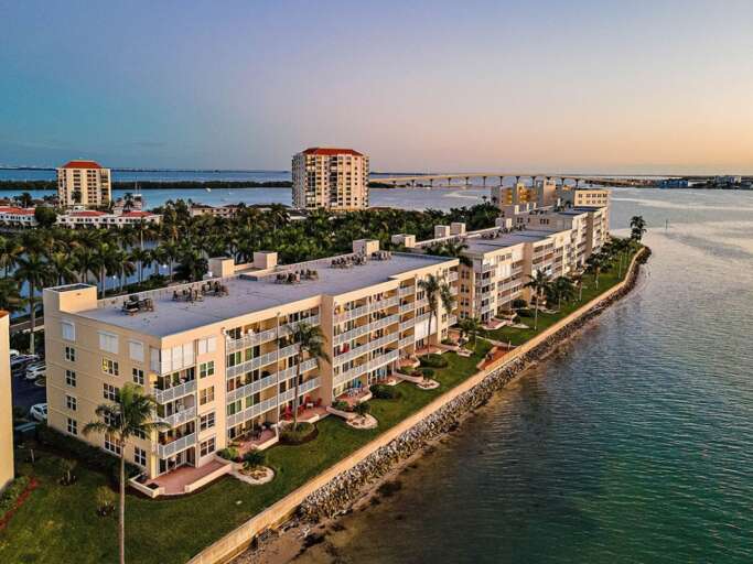 Aerial View of Bahia Vista at Sunset