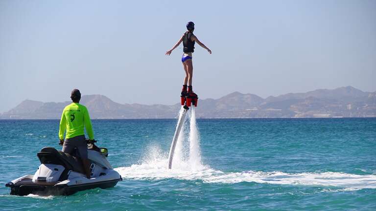 Fly boarding is the newest attraction everyone is enjoying