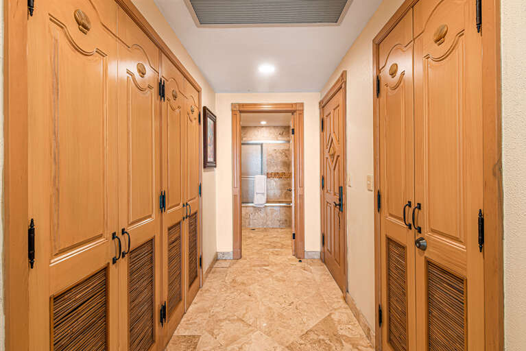 Plenty of closed space in Master Closet