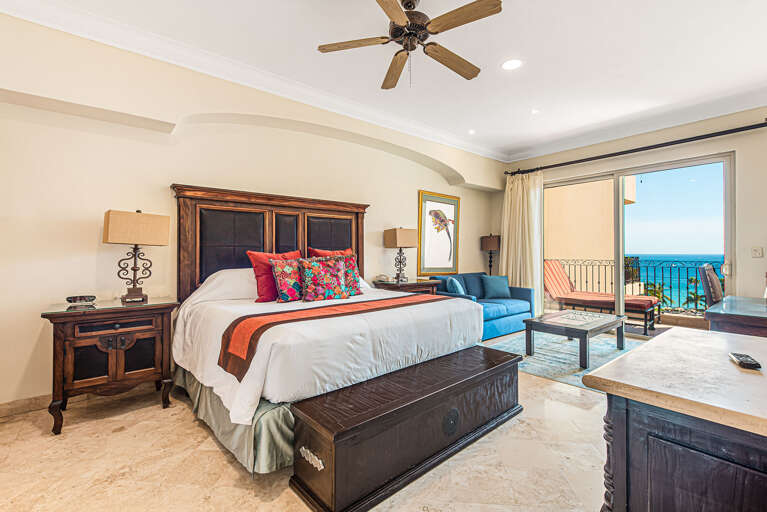 Master bedroom with spacious sitting area