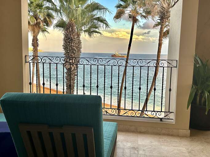 Have your morning cup of coffee while watching the whales breach!