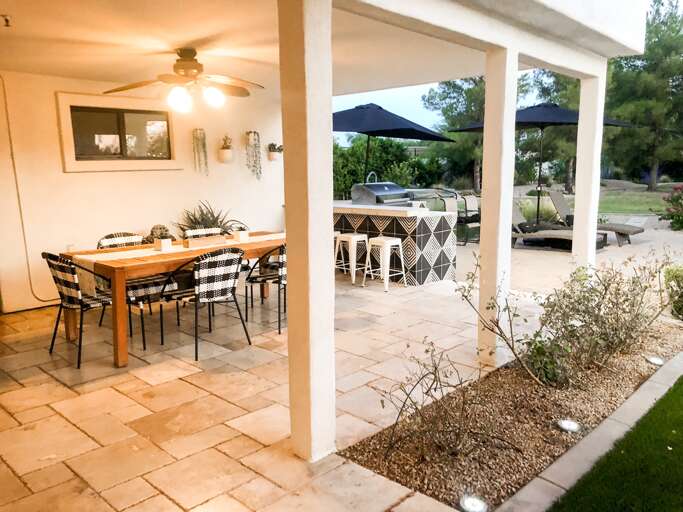 Outdoor Patio With Dining Table And Garden Outdoor Patio With Dining Table And Garden