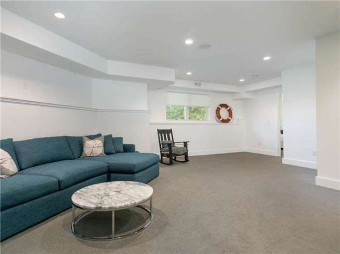 Informal Living In Basement | Large Sectional 