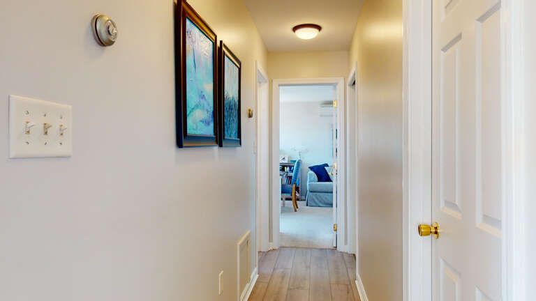 Hall to first floor living room