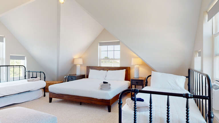 Third floor | Bedroom 1 | King bed | Twin bed | Trundle x2 Twin