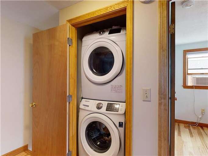 Second floor | Stack pack washer and dryer 