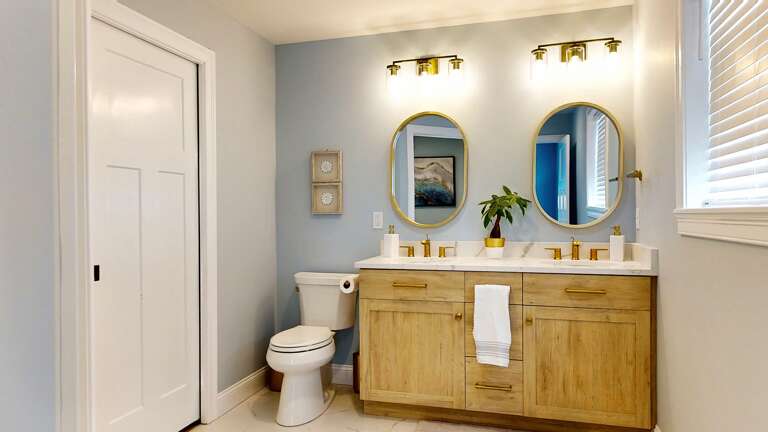 Walk-in closet attached to the bathroom