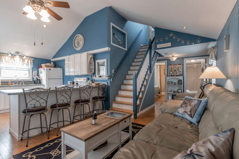 Open concept Kitchen and Living Area