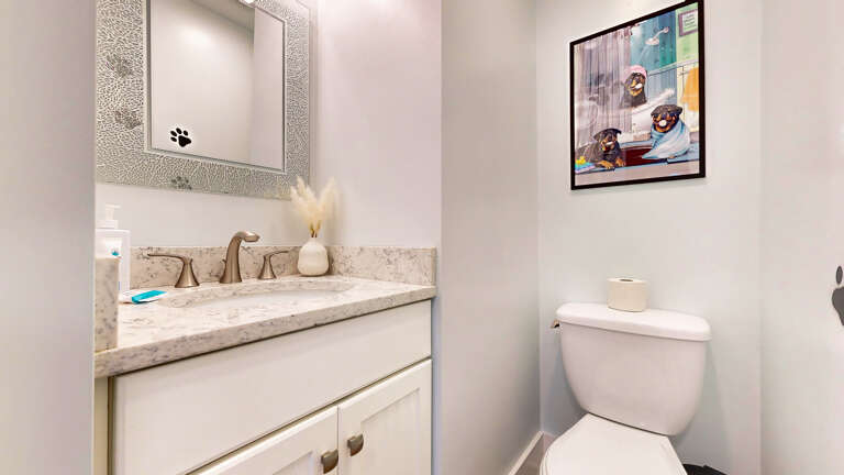 1/2 bath first floor 