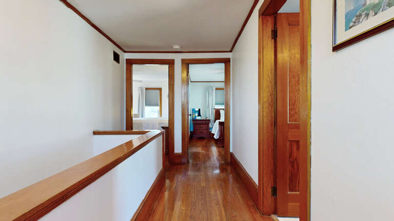 bathroom first door on right | Bedroom #2 on right | Bedroom #3 on left |