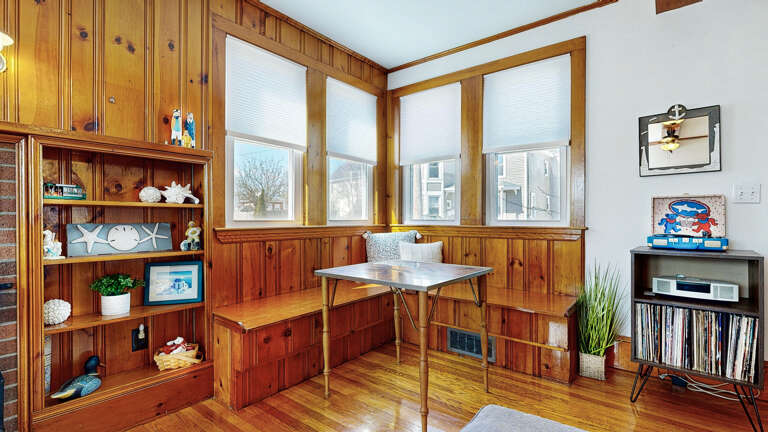 card table | built in seating 