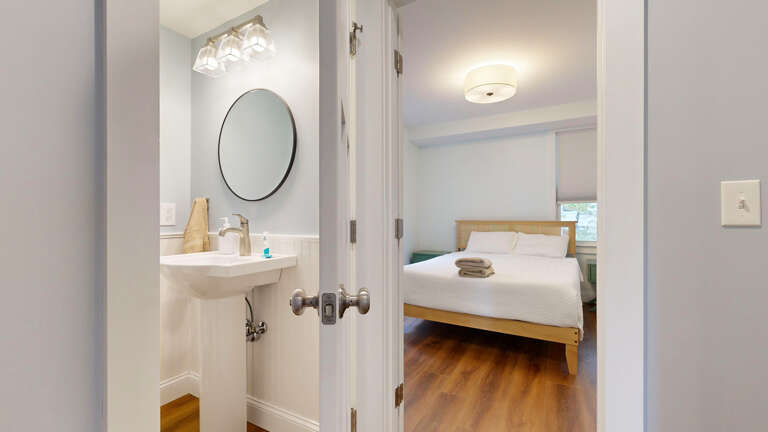 First floor bedroom and half bath First floor bedroom and half bath