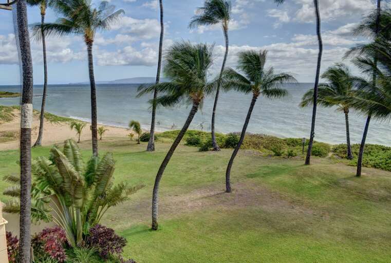 View from your lanai, just steps from the beach