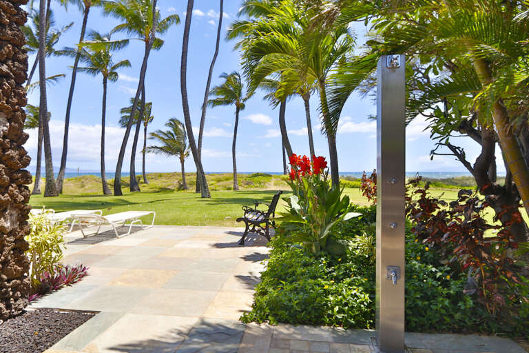 Shower available to remove sand on your way back from the beach