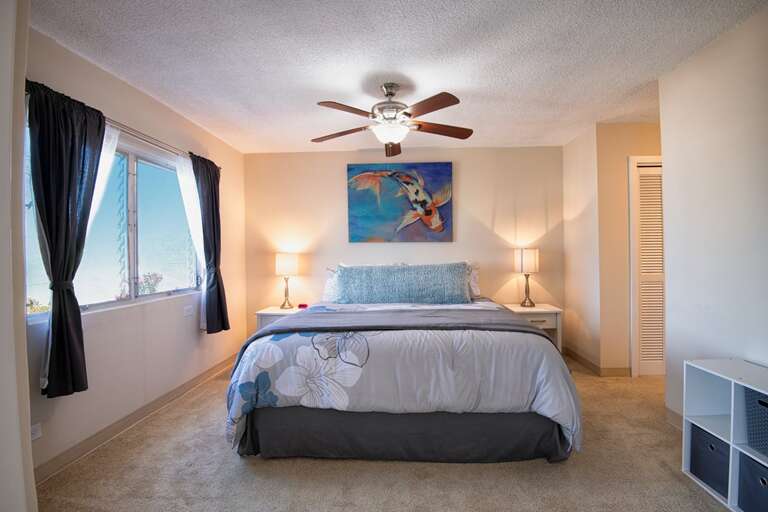 Naturally lit bedroom