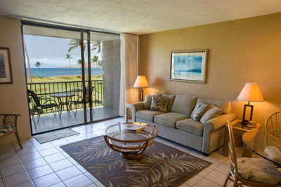 Comfortable living room with a view