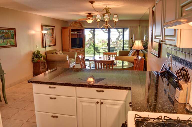 Kitchen with bar area seating Kitchen with bar area seating
