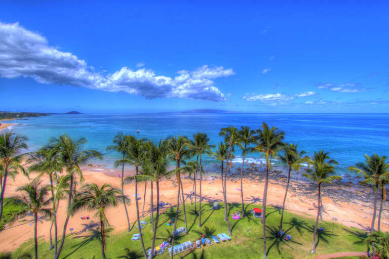 Beach steps away from the property
