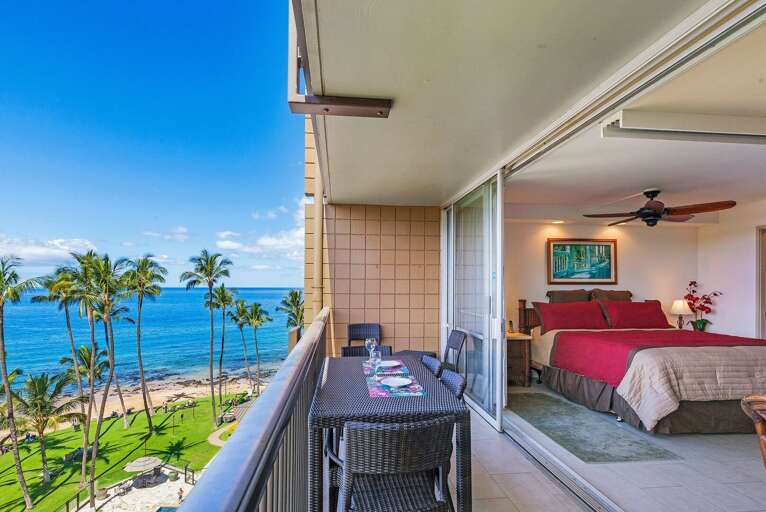 Lanai view and master bedroom