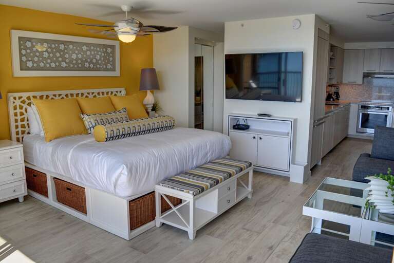 Open and airy bedroom