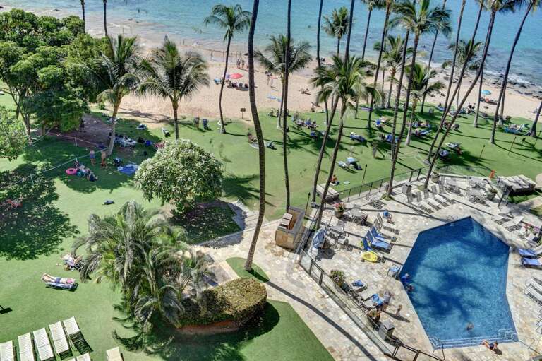 Pool and ocean view from your lanai