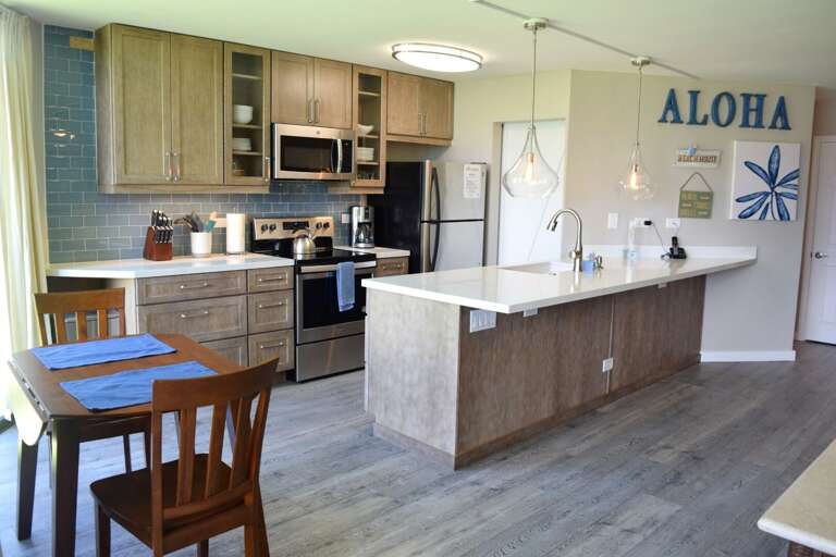 Beautifully remodeled kitchen and dining area