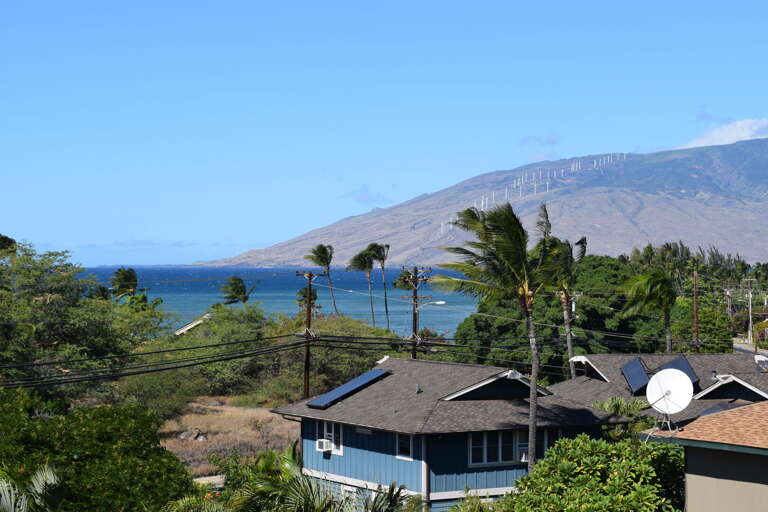 Ocean and mountain view from lanai