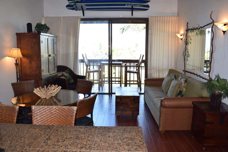 Tropical view from the kitchen