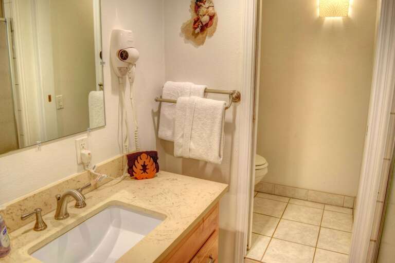 Upstairs loft bathroom with standing shower Upstairs loft bathroom with standing shower