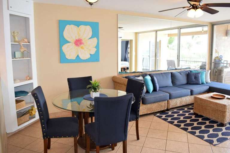 Dining area open to living room