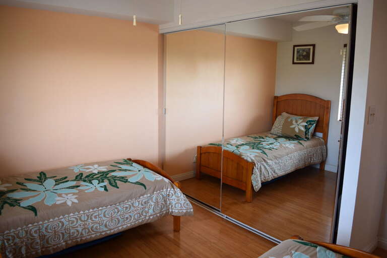 Plenty of storage space in guest bedroom